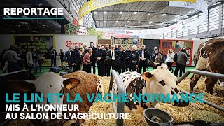 Le lin et la vache normande mis à lhonneur au salon de lagriculture [upl. by Dira]