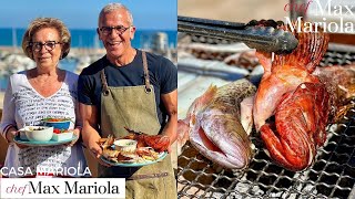 GRIGLIATA DI PESCE alla brace SU PARRILLA ARGENTINA Made in Italy  Ricetta di Chef Max Mariola [upl. by Anotyal312]