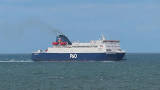 Ferry Race in Irish Sea to Cairnryan Scotland  Ireland to UK Ferry [upl. by Ellenhoj362]