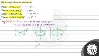 Chiral complex from the following is [upl. by Maryellen]