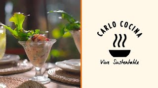 Ceviche de champiñones y camarones  Carlo Cocina [upl. by Annael971]