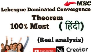 Lebesgue Dominated Convergence Theorem  Real analysis [upl. by Fosque]