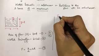 Hydraulically Efficient Rectangular Channel Section [upl. by Ainattirb]