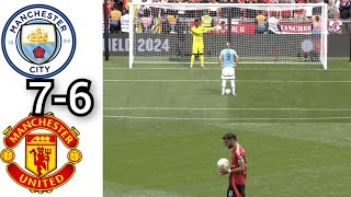 Man City Vs Man United 1176 on penalties  Community Shield [upl. by Lletnohs]