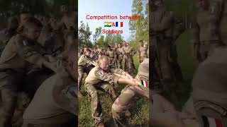 Competition between Soldiers of IndiaampFrench indianmilitary army frencharmy soldier military [upl. by Ivan]