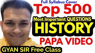 Top 500 History Itihas gs questions  uppsc uppcs pcs 2024 beo ro aro previous year question paper [upl. by Eiramlatsyrk]