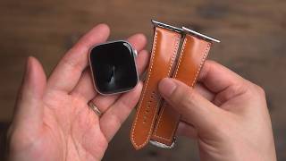 A Cordovan leather strap to transform your APPLEWATCH into a quotluxury timepiecequot [upl. by Ahsil145]