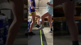 GWRchallenge Attempt for Most foot taps by a team of two in 30 seconds 95 taps [upl. by Knute]