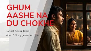 Ghum Aashe Na Du Chokhe  Romantic Bangla Song 2024  Bangla Song Lyrics amp Dance [upl. by Motch]