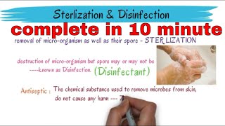 All About sterilization and Disinfection  Different method of sterilization make your Notes [upl. by Alyak316]