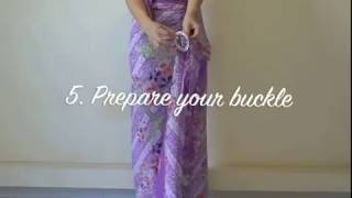 How to wear Peranakan Nyonya Sarong on RayonSilk Material [upl. by Ramsden]