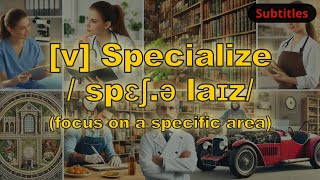 v Specialize meaning focus on a specific area with 5 examples [upl. by Linnell]