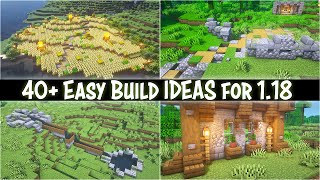 40 Easy Minecraft Build Ideas 118 Survival  Minecraft Build Hacks  FREE World Download [upl. by Silrak]