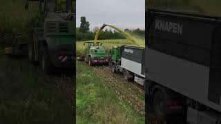 John Deere 8500i Silage Machine with 6R Tractor pickle corn reaper modern shorts vairalvideo [upl. by Augusta]