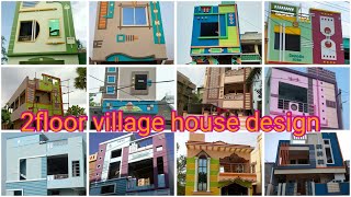 2 floor village house elevation design simple 2 floor house design bhagabanmestrehousedesign [upl. by Battat347]