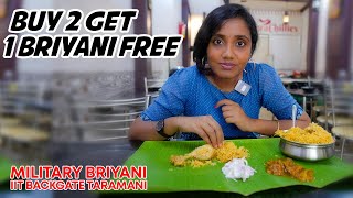 1 Briyani Free for 2 Briyani I Military Briyani I IIT Chennai Gate Tharamani [upl. by Ecidnac]