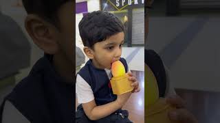 Trying viral mango 🥭 icecream 🍦🍦 food icecream mango foodie cutebaby shaz [upl. by Oriaj]