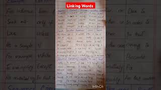 Linking Words In English shorts english grammar vocabulary onlineteachingforall [upl. by Leduar]