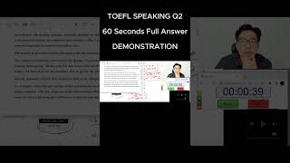 TOEFL SHOW  EP24 Preview  22  Demonstration  Full Answer 60 Seconds  TOEFL SPEAKING Q2 [upl. by Ylhsa282]