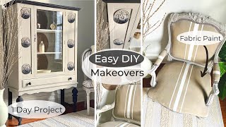 Chalk Paint Furniture Makeover Fabric Painting and Paint Blending Techniques 🎨 [upl. by Liakim]