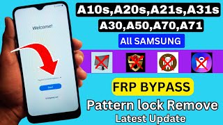 All Samsung A10sA20sA21sA31sA30A50A70A71  FRP Bypass  Google Account Unlock  Remove FRP [upl. by Barncard587]