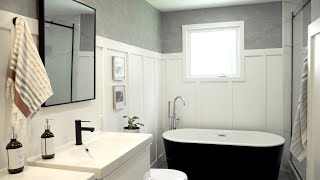 Farmhouse Style Master Bathroom Remodel  Reality Renovision Ep23 [upl. by Burrton185]