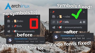 🛠️ Fix quotcodequot fonts and symbols not only in Discord  Arch Linux [upl. by Ambrosi]