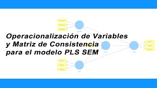 Operacionalización de Variables y Matriz de Consitencia para el modelo PLS SEM [upl. by Shaylah735]