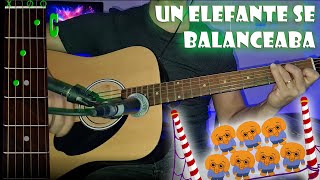 Un Elefante Se Balanceaba  Guitarra  Acordes  Tutorial  Cover [upl. by Gian]