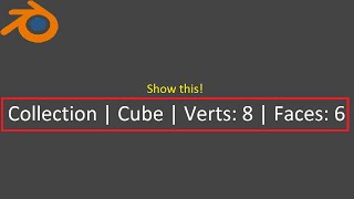 Blender TipHow to show Number of Vertices And FacesBlender 290 Tutorial [upl. by Nevile149]