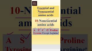 Essential and Nonessential Amino acids DrVidyanandn9v neet biomolecules aminoacids protein [upl. by Iver766]