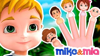 The Finger Family Song  English Nursery Rhymes for Children  Kids Learning Videos by Mike and Mia [upl. by Analaf]