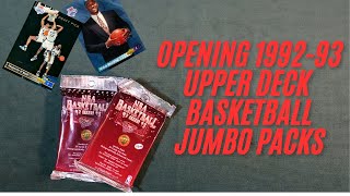 Opening 199293 Upper Deck Basketball Jumbo Packs [upl. by Fish]