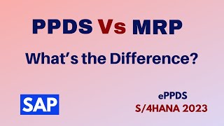 SAP PPDS vs MRP – What’s the Difference Training for beginners [upl. by Aramit]