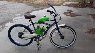 100cc motorized bicycle Huffy Cranbrook Cruiser 20 MPH [upl. by Deloris]