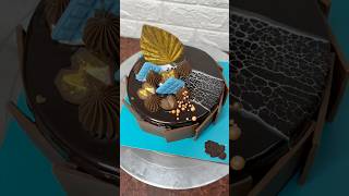 Chocolate mirror glaze cake design recipe chocolatecakerecipe cake youtubeshorts shorts 🍫 [upl. by Annabel]