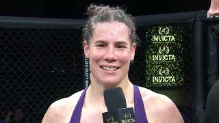 Invicta FC 58 Victoria Leonardo PostFight Interview [upl. by Nedle494]