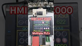 HMI GOT2000 connect multiple PLCs shorts hmigot2000 plcqseries plcfx3u plcvx3u [upl. by Lenoil]