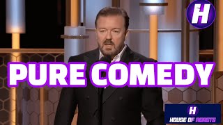 Ricky Gervais – 2020 Golden Globes Uncensored HD [upl. by Lilah]