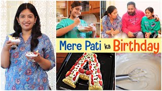 Mere Pati Ka Birthday VLOG  Eggless Sponge CAKE Recipe  CookWithNisha [upl. by Conney969]