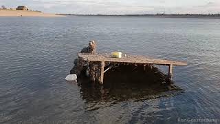 Speicherbecken Geeste  Wassertiefstand Oktober 2018  mit Drohnenflug [upl. by Eloccin]