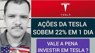 Tesla  a ação valorizou 22 em 1 dia na Bolsa Americana [upl. by Boniface]