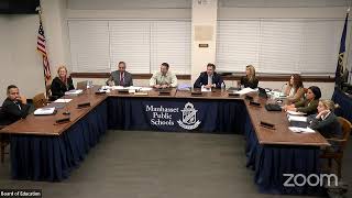 Manhasset Schools Board of Education Meeting 11724 [upl. by Aelahc]