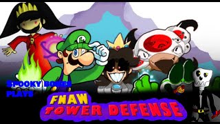 spooky bones plays FNAW Tower Defense part 1 [upl. by Adnamra712]