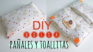 DIY Bolsa para pañales y toallitas de bebe Pinafili Films [upl. by Ranna]