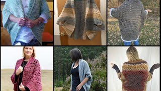 Trendy Winter Poncho Crochet Pattern Designs  Top Stylish Crochet CapshawlPoncho Design Ideas [upl. by Nuzzi181]