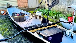 FISHING CANOE MODIFICATIONS 🛶🎣  FULL Modification Anchor and Electronic Rundown [upl. by Abeh]