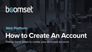 Boomset How to Create An Account [upl. by Sachiko]