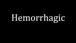 How to pronounce Hemorrhagic [upl. by Arlina]