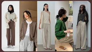 Earthy Minimalism Outfits  Korean Fashion Ideas [upl. by Einnej]